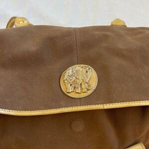 NEW Lilly Pulitzer art of per-suede-sion Bag with Gold Accents